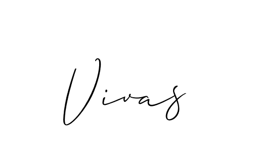 Allison_Script is a professional signature style that is perfect for those who want to add a touch of class to their signature. It is also a great choice for those who want to make their signature more unique. Get Vivas name to fancy signature for free. Vivas signature style 2 images and pictures png