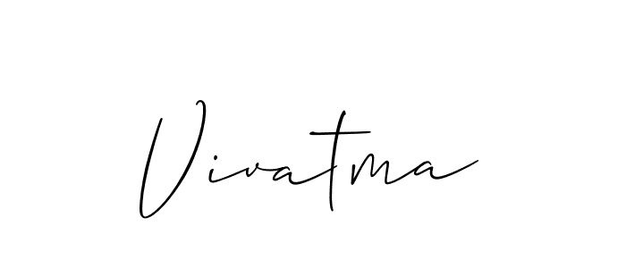 if you are searching for the best signature style for your name Vivatma. so please give up your signature search. here we have designed multiple signature styles  using Allison_Script. Vivatma signature style 2 images and pictures png