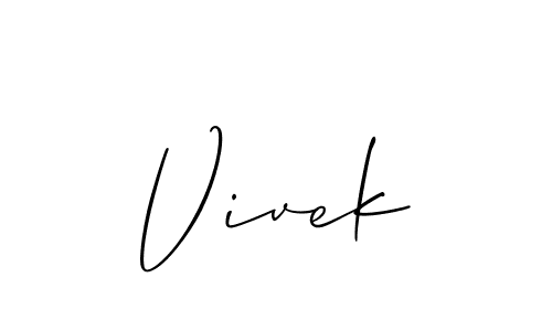 Make a short Vivek signature style. Manage your documents anywhere anytime using Allison_Script. Create and add eSignatures, submit forms, share and send files easily. Vivek signature style 2 images and pictures png