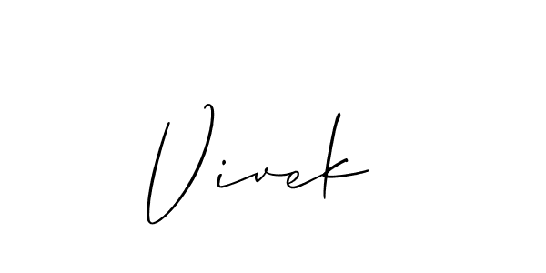 Make a beautiful signature design for name Vivek . With this signature (Allison_Script) style, you can create a handwritten signature for free. Vivek  signature style 2 images and pictures png