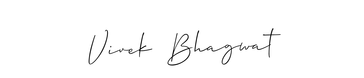How to make Vivek  Bhagwat name signature. Use Allison_Script style for creating short signs online. This is the latest handwritten sign. Vivek  Bhagwat signature style 2 images and pictures png