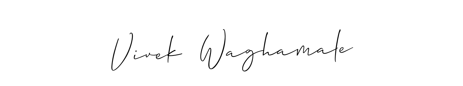 Similarly Allison_Script is the best handwritten signature design. Signature creator online .You can use it as an online autograph creator for name Vivek  Waghamale. Vivek  Waghamale signature style 2 images and pictures png