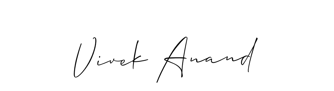Design your own signature with our free online signature maker. With this signature software, you can create a handwritten (Allison_Script) signature for name Vivek Anand. Vivek Anand signature style 2 images and pictures png