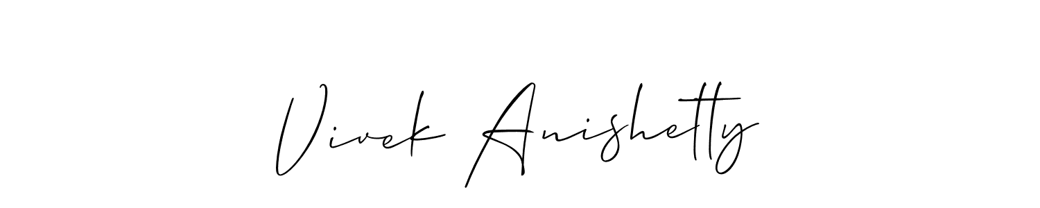 Create a beautiful signature design for name Vivek Anishetty. With this signature (Allison_Script) fonts, you can make a handwritten signature for free. Vivek Anishetty signature style 2 images and pictures png