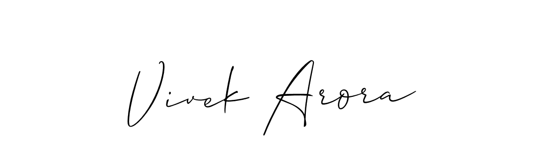 Design your own signature with our free online signature maker. With this signature software, you can create a handwritten (Allison_Script) signature for name Vivek Arora. Vivek Arora signature style 2 images and pictures png