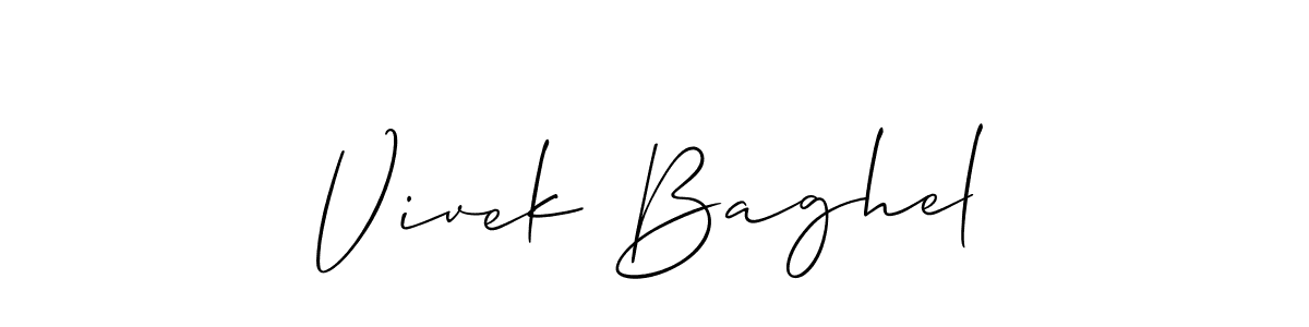 You should practise on your own different ways (Allison_Script) to write your name (Vivek Baghel) in signature. don't let someone else do it for you. Vivek Baghel signature style 2 images and pictures png