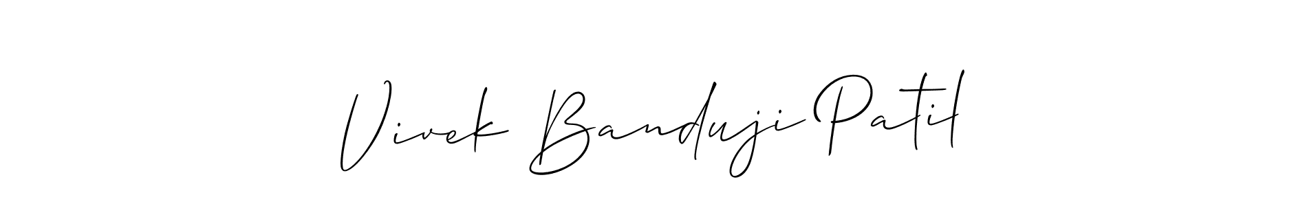 Also we have Vivek Banduji Patil name is the best signature style. Create professional handwritten signature collection using Allison_Script autograph style. Vivek Banduji Patil signature style 2 images and pictures png