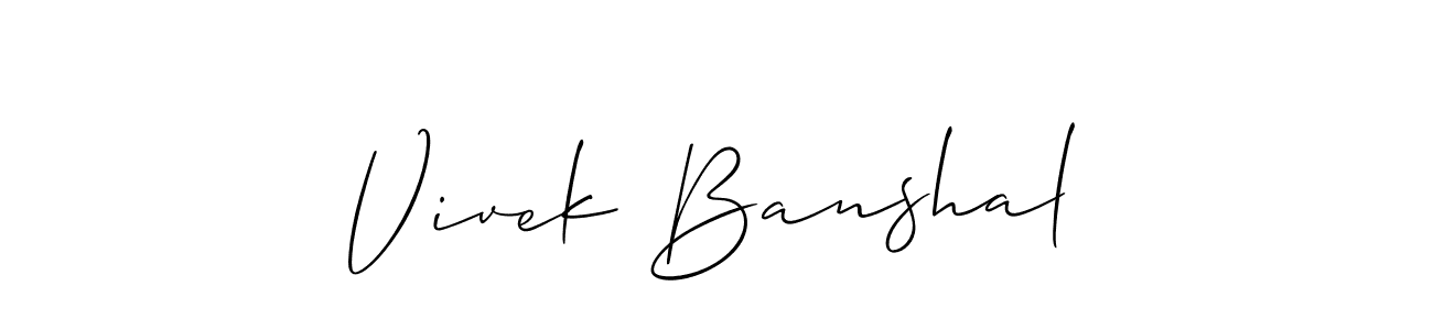 Design your own signature with our free online signature maker. With this signature software, you can create a handwritten (Allison_Script) signature for name Vivek Banshal. Vivek Banshal signature style 2 images and pictures png