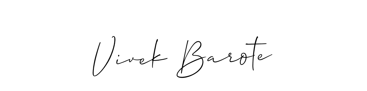 Vivek Barote stylish signature style. Best Handwritten Sign (Allison_Script) for my name. Handwritten Signature Collection Ideas for my name Vivek Barote. Vivek Barote signature style 2 images and pictures png