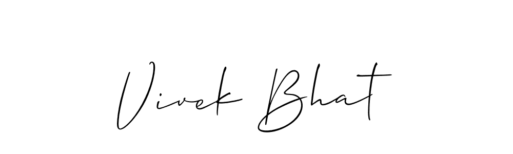 How to make Vivek Bhat name signature. Use Allison_Script style for creating short signs online. This is the latest handwritten sign. Vivek Bhat signature style 2 images and pictures png