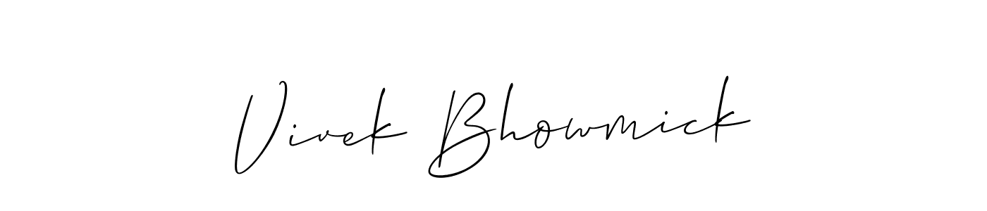 How to make Vivek Bhowmick signature? Allison_Script is a professional autograph style. Create handwritten signature for Vivek Bhowmick name. Vivek Bhowmick signature style 2 images and pictures png