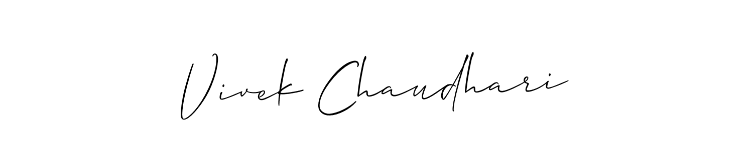 How to make Vivek Chaudhari signature? Allison_Script is a professional autograph style. Create handwritten signature for Vivek Chaudhari name. Vivek Chaudhari signature style 2 images and pictures png