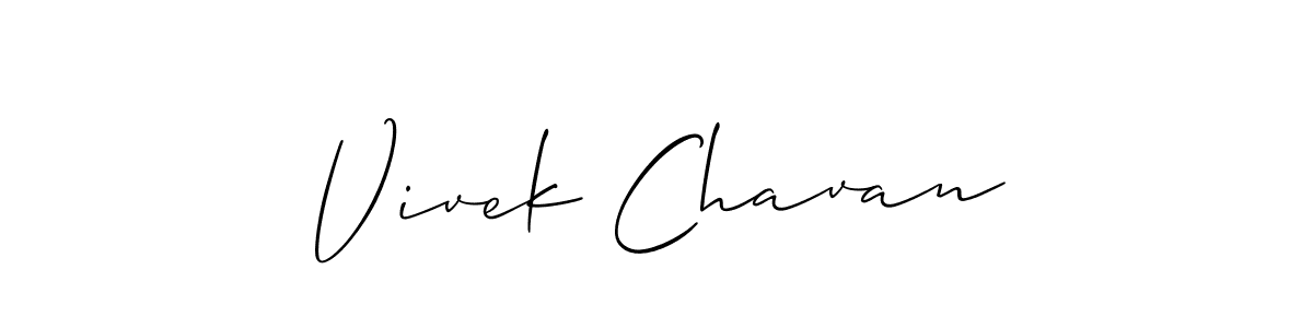 Design your own signature with our free online signature maker. With this signature software, you can create a handwritten (Allison_Script) signature for name Vivek Chavan. Vivek Chavan signature style 2 images and pictures png