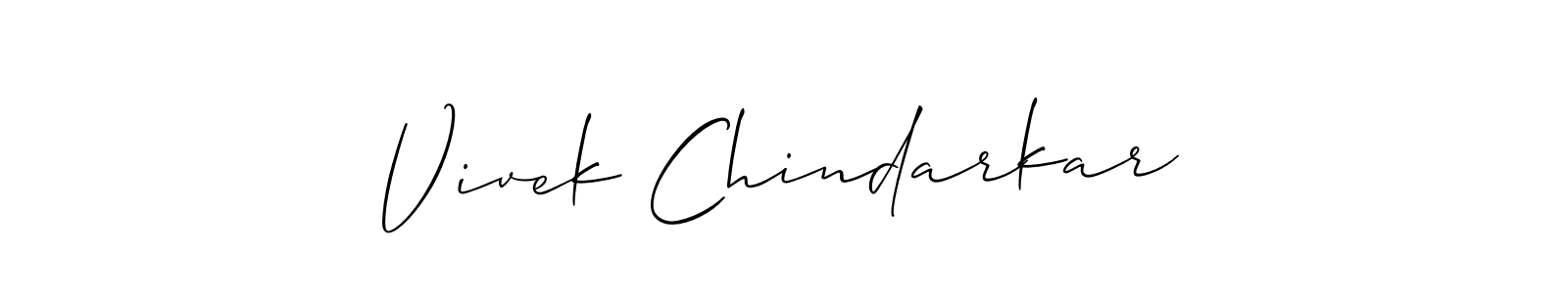 Make a beautiful signature design for name Vivek Chindarkar. With this signature (Allison_Script) style, you can create a handwritten signature for free. Vivek Chindarkar signature style 2 images and pictures png