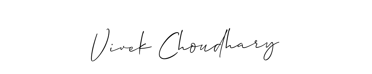 Also we have Vivek Choudhary name is the best signature style. Create professional handwritten signature collection using Allison_Script autograph style. Vivek Choudhary signature style 2 images and pictures png