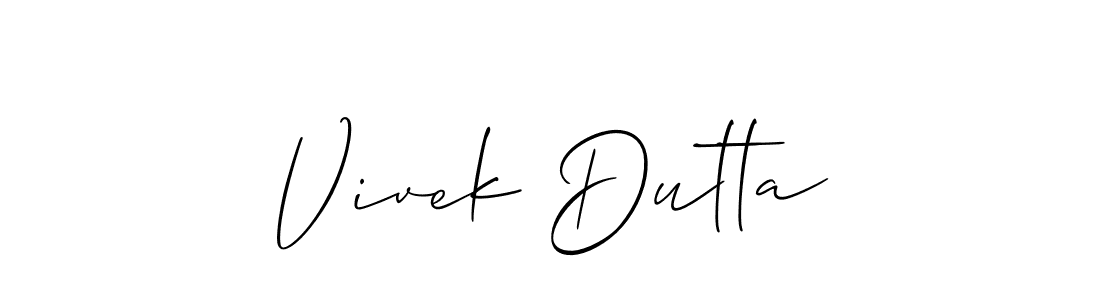 Create a beautiful signature design for name Vivek Dutta. With this signature (Allison_Script) fonts, you can make a handwritten signature for free. Vivek Dutta signature style 2 images and pictures png