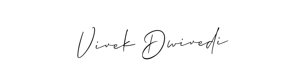 How to make Vivek Dwivedi name signature. Use Allison_Script style for creating short signs online. This is the latest handwritten sign. Vivek Dwivedi signature style 2 images and pictures png