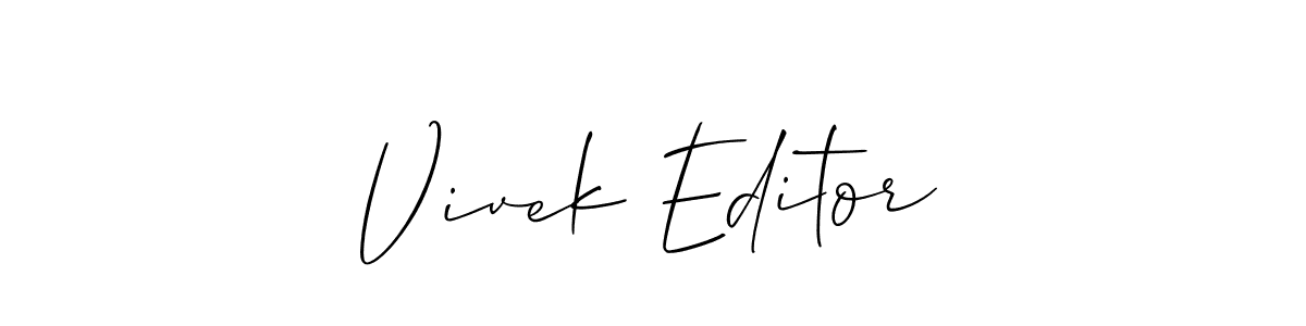 Similarly Allison_Script is the best handwritten signature design. Signature creator online .You can use it as an online autograph creator for name Vivek Editor. Vivek Editor signature style 2 images and pictures png