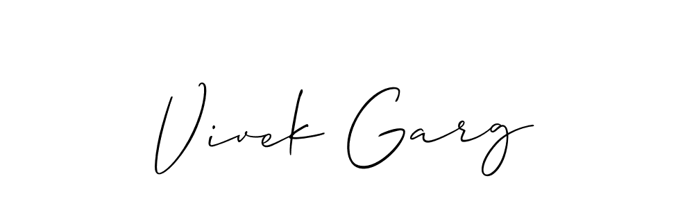 How to Draw Vivek Garg signature style? Allison_Script is a latest design signature styles for name Vivek Garg. Vivek Garg signature style 2 images and pictures png