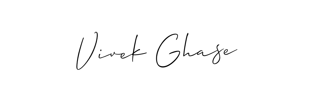 How to make Vivek Ghase name signature. Use Allison_Script style for creating short signs online. This is the latest handwritten sign. Vivek Ghase signature style 2 images and pictures png