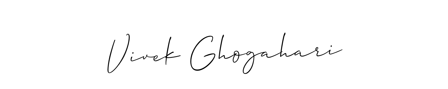 Best and Professional Signature Style for Vivek Ghogahari. Allison_Script Best Signature Style Collection. Vivek Ghogahari signature style 2 images and pictures png
