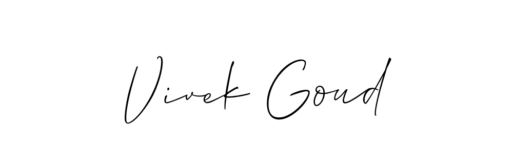 Make a beautiful signature design for name Vivek Goud. Use this online signature maker to create a handwritten signature for free. Vivek Goud signature style 2 images and pictures png