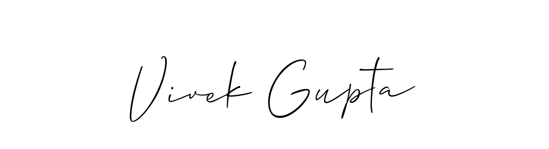 Make a beautiful signature design for name Vivek Gupta. With this signature (Allison_Script) style, you can create a handwritten signature for free. Vivek Gupta signature style 2 images and pictures png