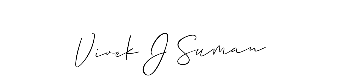 You should practise on your own different ways (Allison_Script) to write your name (Vivek J Suman) in signature. don't let someone else do it for you. Vivek J Suman signature style 2 images and pictures png