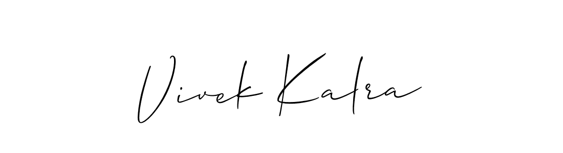 Vivek Kalra stylish signature style. Best Handwritten Sign (Allison_Script) for my name. Handwritten Signature Collection Ideas for my name Vivek Kalra. Vivek Kalra signature style 2 images and pictures png