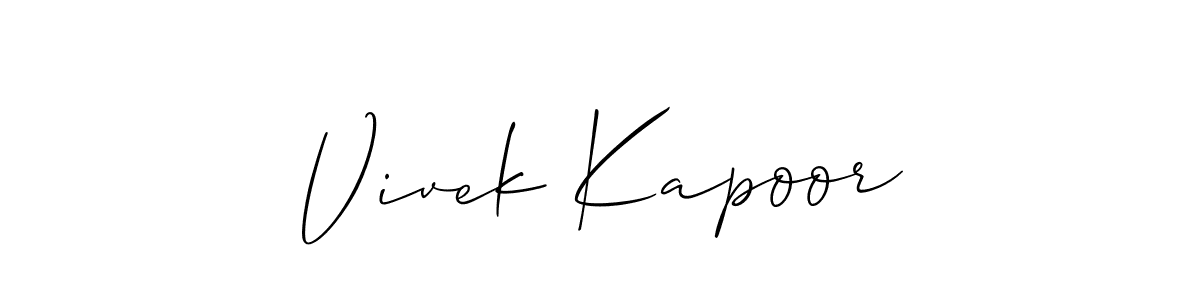 How to Draw Vivek Kapoor signature style? Allison_Script is a latest design signature styles for name Vivek Kapoor. Vivek Kapoor signature style 2 images and pictures png