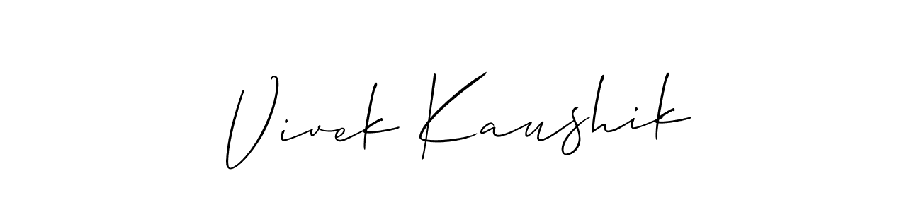 This is the best signature style for the Vivek Kaushik name. Also you like these signature font (Allison_Script). Mix name signature. Vivek Kaushik signature style 2 images and pictures png