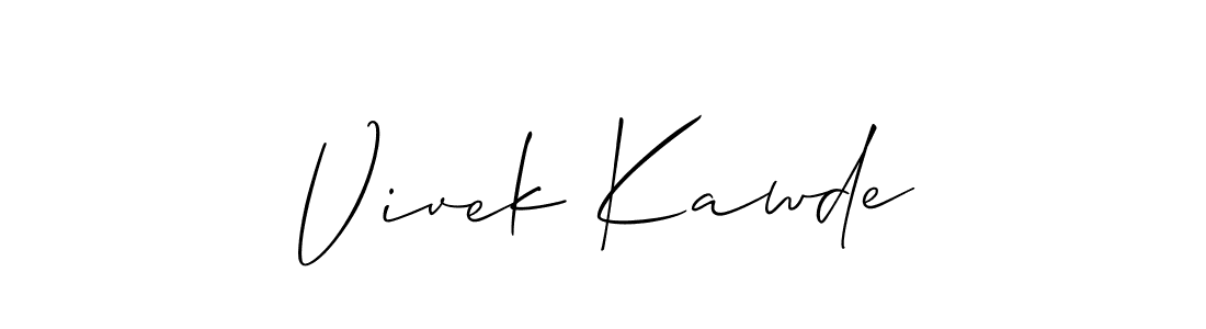 Also we have Vivek Kawde name is the best signature style. Create professional handwritten signature collection using Allison_Script autograph style. Vivek Kawde signature style 2 images and pictures png