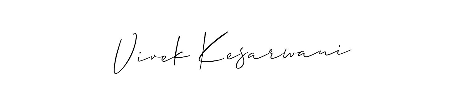 Design your own signature with our free online signature maker. With this signature software, you can create a handwritten (Allison_Script) signature for name Vivek Kesarwani. Vivek Kesarwani signature style 2 images and pictures png