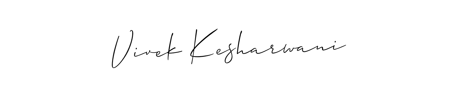 You should practise on your own different ways (Allison_Script) to write your name (Vivek Kesharwani) in signature. don't let someone else do it for you. Vivek Kesharwani signature style 2 images and pictures png