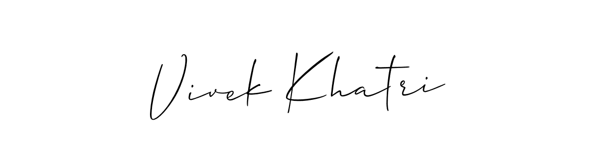 Use a signature maker to create a handwritten signature online. With this signature software, you can design (Allison_Script) your own signature for name Vivek Khatri. Vivek Khatri signature style 2 images and pictures png