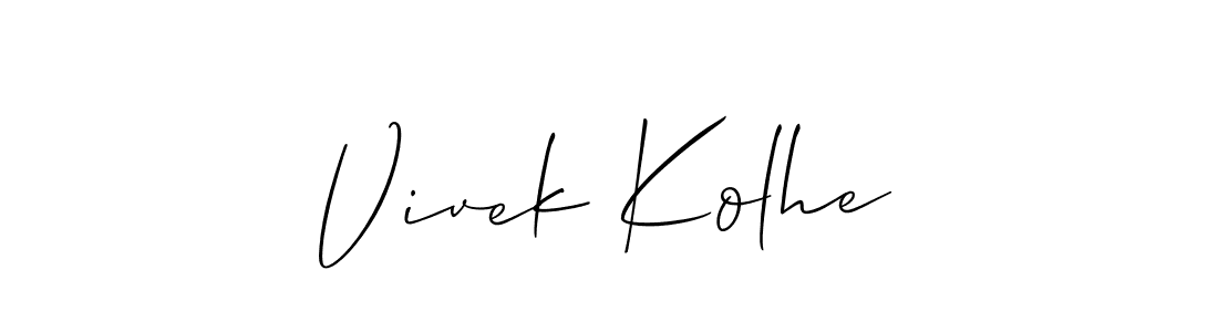 Design your own signature with our free online signature maker. With this signature software, you can create a handwritten (Allison_Script) signature for name Vivek Kolhe. Vivek Kolhe signature style 2 images and pictures png