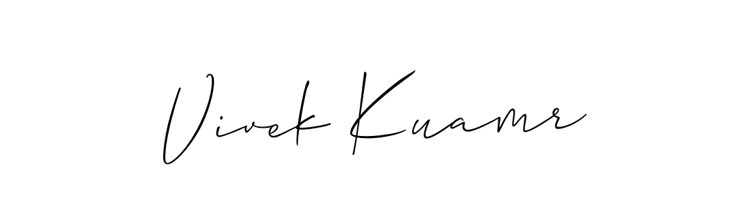 Make a beautiful signature design for name Vivek Kuamr. Use this online signature maker to create a handwritten signature for free. Vivek Kuamr signature style 2 images and pictures png