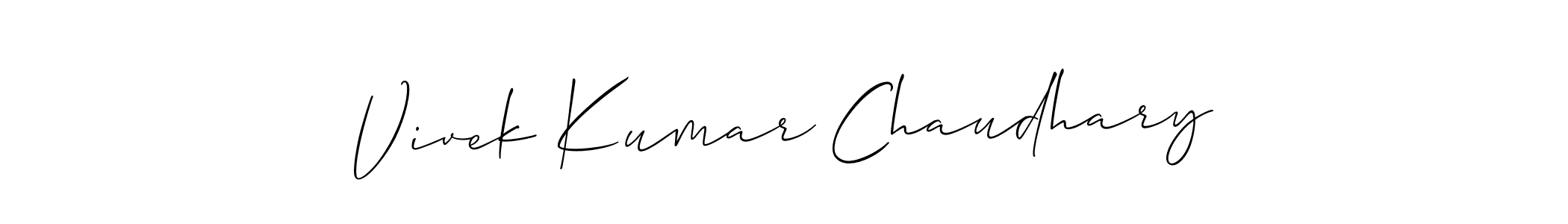 Make a beautiful signature design for name Vivek Kumar Chaudhary. With this signature (Allison_Script) style, you can create a handwritten signature for free. Vivek Kumar Chaudhary signature style 2 images and pictures png