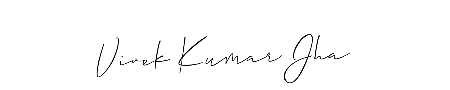 Best and Professional Signature Style for Vivek Kumar Jha. Allison_Script Best Signature Style Collection. Vivek Kumar Jha signature style 2 images and pictures png