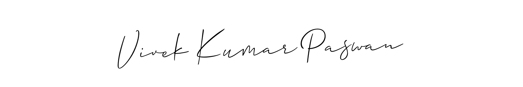 Make a short Vivek Kumar Paswan signature style. Manage your documents anywhere anytime using Allison_Script. Create and add eSignatures, submit forms, share and send files easily. Vivek Kumar Paswan signature style 2 images and pictures png