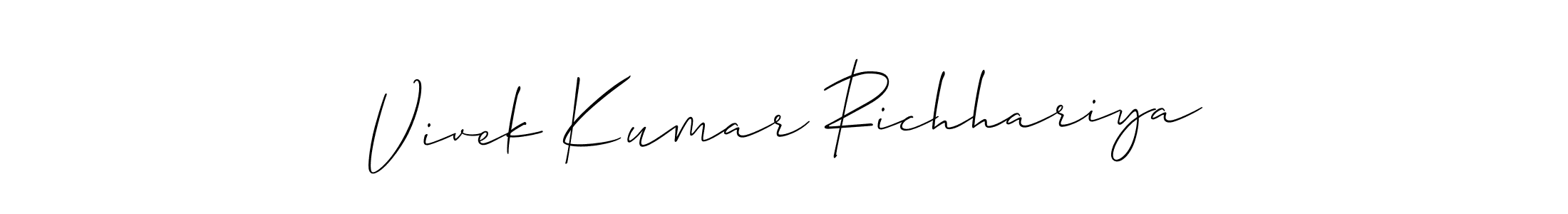 Make a beautiful signature design for name Vivek Kumar Richhariya. Use this online signature maker to create a handwritten signature for free. Vivek Kumar Richhariya signature style 2 images and pictures png