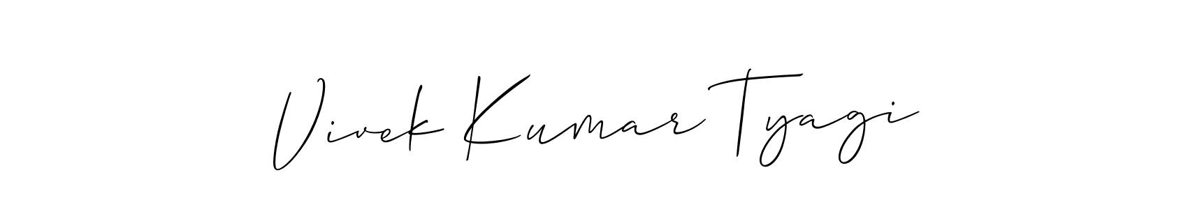 Design your own signature with our free online signature maker. With this signature software, you can create a handwritten (Allison_Script) signature for name Vivek Kumar Tyagi. Vivek Kumar Tyagi signature style 2 images and pictures png