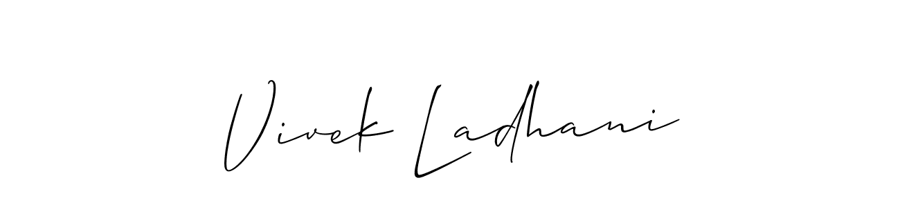 Best and Professional Signature Style for Vivek Ladhani. Allison_Script Best Signature Style Collection. Vivek Ladhani signature style 2 images and pictures png