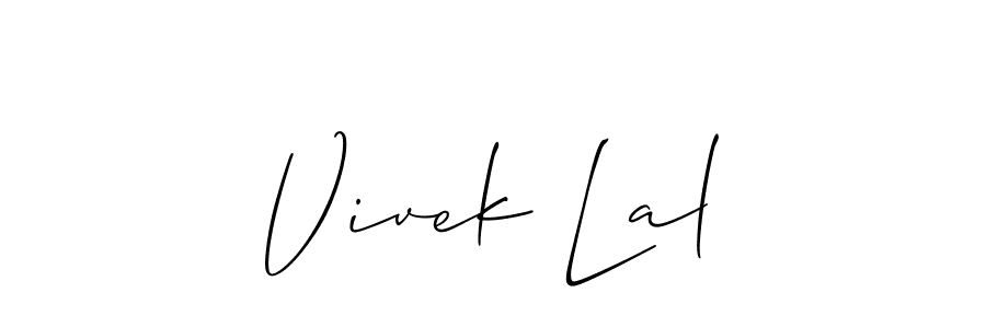 Design your own signature with our free online signature maker. With this signature software, you can create a handwritten (Allison_Script) signature for name Vivek Lal. Vivek Lal signature style 2 images and pictures png