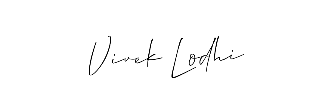 Design your own signature with our free online signature maker. With this signature software, you can create a handwritten (Allison_Script) signature for name Vivek Lodhi. Vivek Lodhi signature style 2 images and pictures png