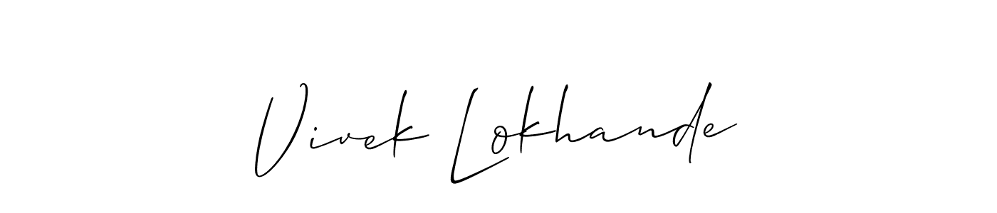 Design your own signature with our free online signature maker. With this signature software, you can create a handwritten (Allison_Script) signature for name Vivek Lokhande. Vivek Lokhande signature style 2 images and pictures png