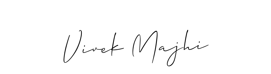 Make a beautiful signature design for name Vivek Majhi. With this signature (Allison_Script) style, you can create a handwritten signature for free. Vivek Majhi signature style 2 images and pictures png
