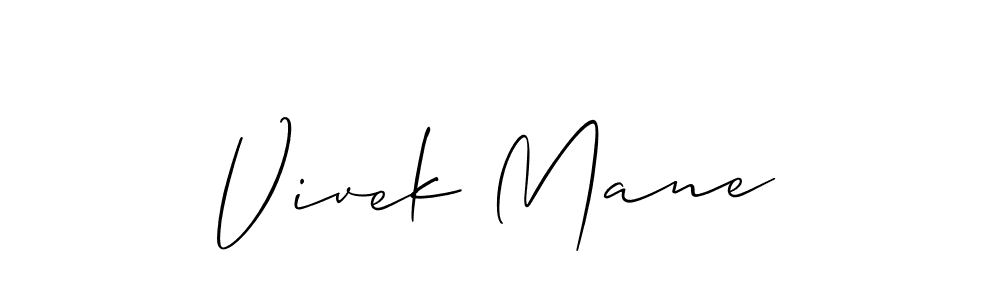 The best way (Allison_Script) to make a short signature is to pick only two or three words in your name. The name Vivek Mane include a total of six letters. For converting this name. Vivek Mane signature style 2 images and pictures png