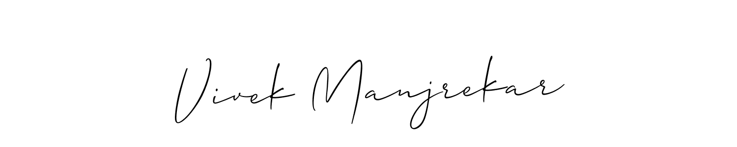 You can use this online signature creator to create a handwritten signature for the name Vivek Manjrekar. This is the best online autograph maker. Vivek Manjrekar signature style 2 images and pictures png