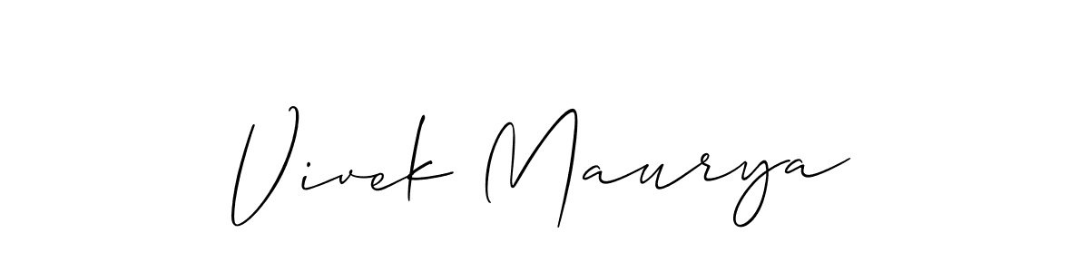 Design your own signature with our free online signature maker. With this signature software, you can create a handwritten (Allison_Script) signature for name Vivek Maurya. Vivek Maurya signature style 2 images and pictures png